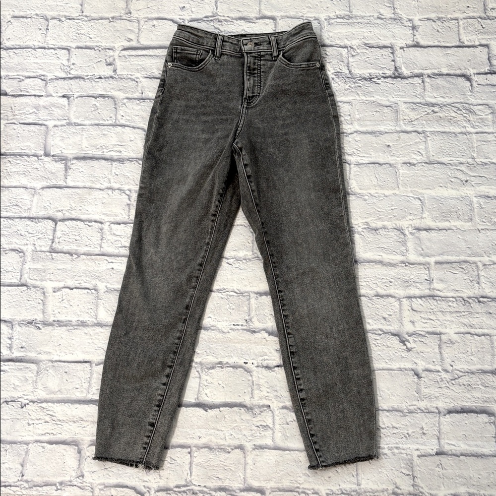 Express High Rise Curvy Skinny Jeans Gray Denim Skinny Jeans Size 0 Regular